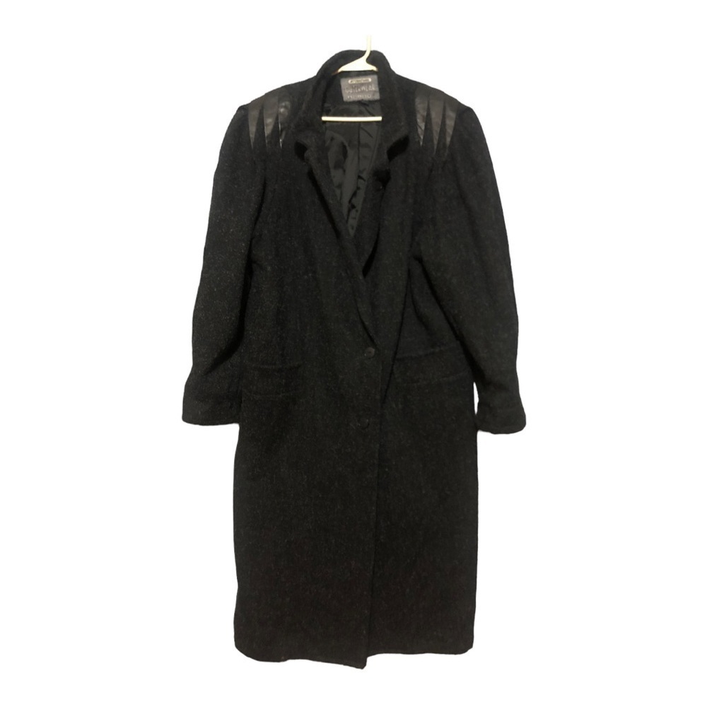 Vintage Beautiful Women’s Long Wool Blend Black   Full Length Coat Siz…
